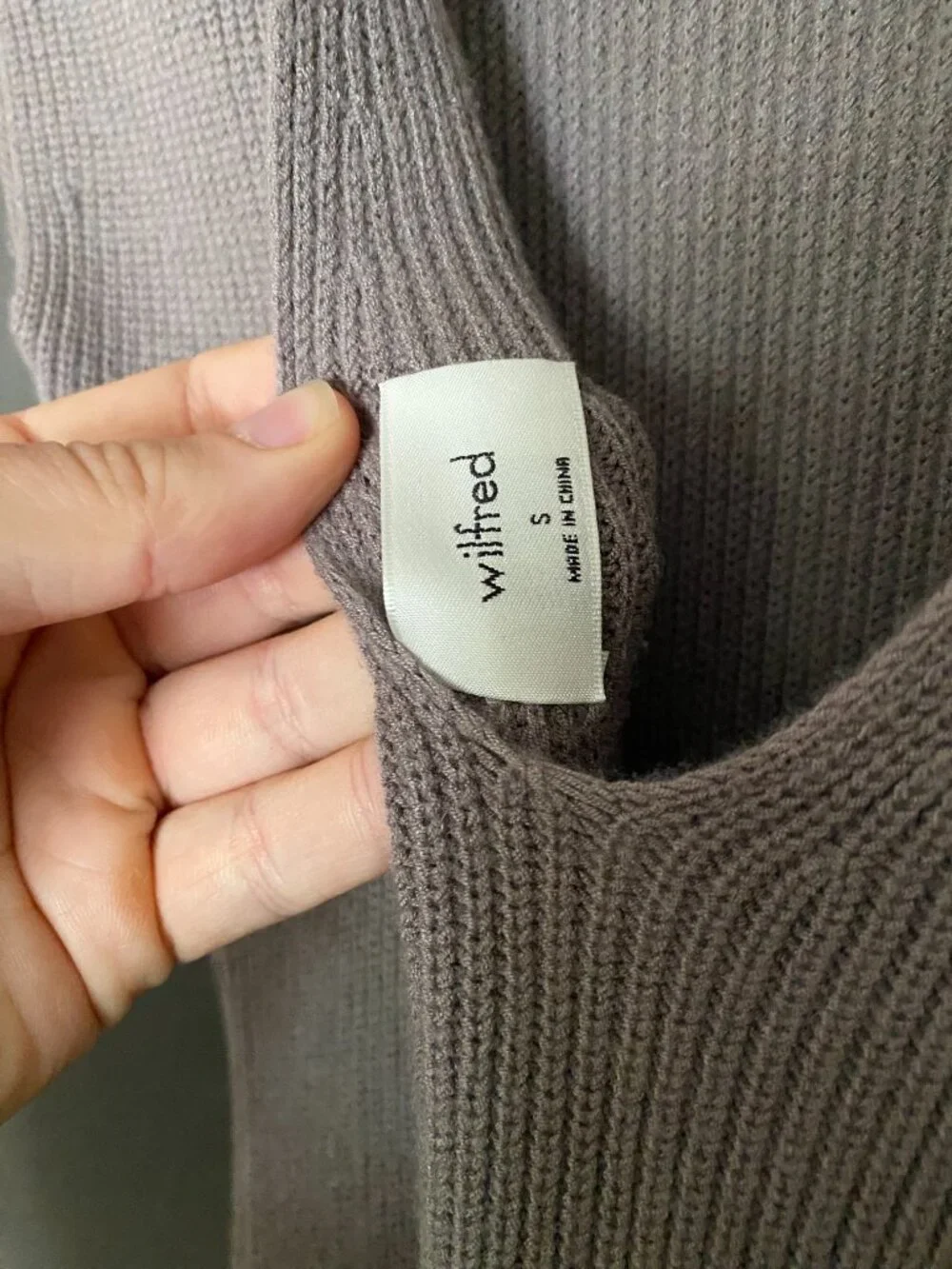 Wilfred Aritzia Knit Midi Dress Brown Sleeveless Mock Neck Small - Picture 2 of 6